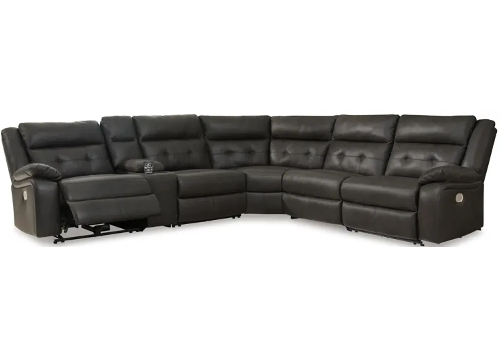 Mackie Pike 6-Piece Leather Power Reclining Sectional