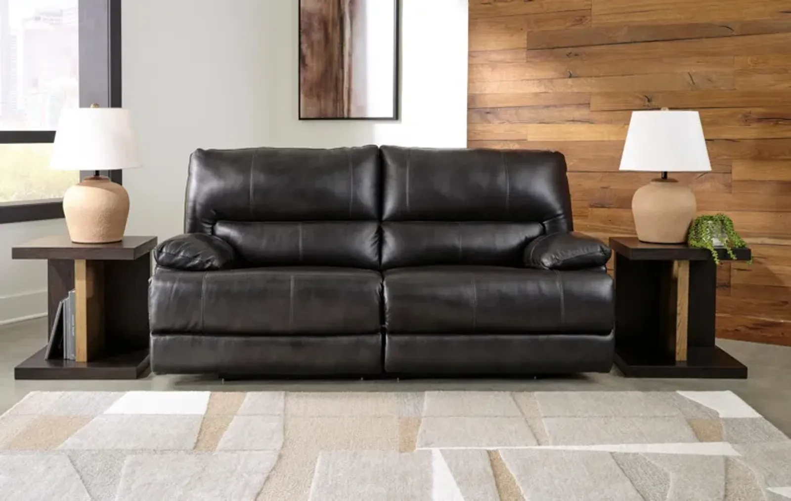 Mountainous Leather Power Reclining Sofa