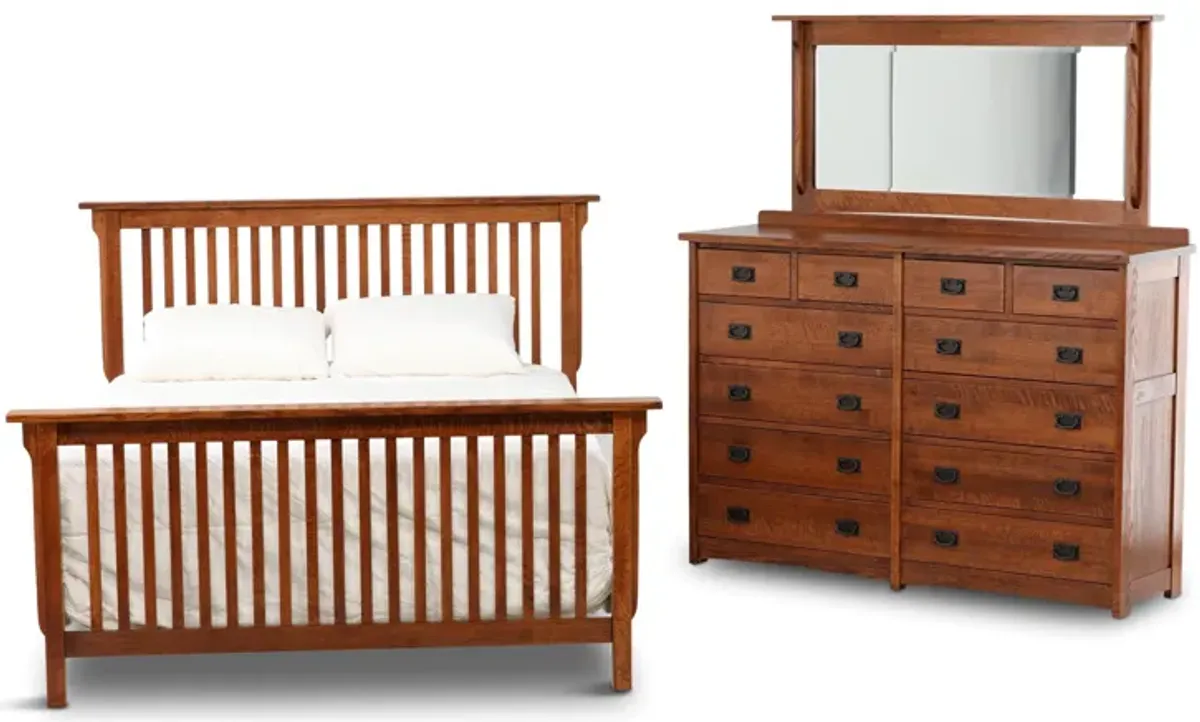 American Mission 3-Piece Queen Slat Bedroom Set