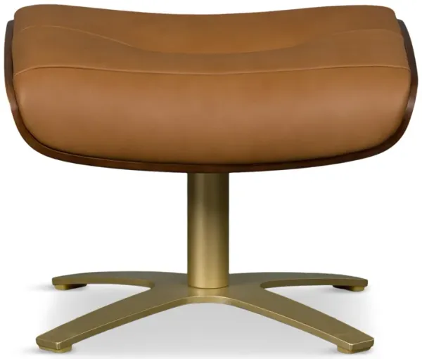 Bowman Leather Swivel Ottoman