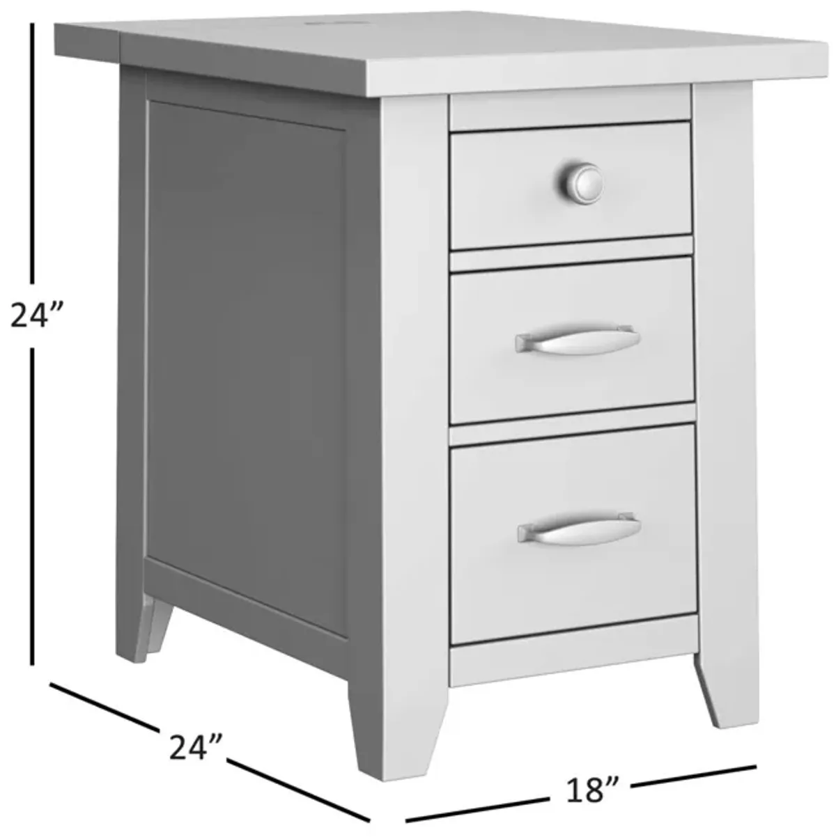 Driftwood Power Chairside End Table