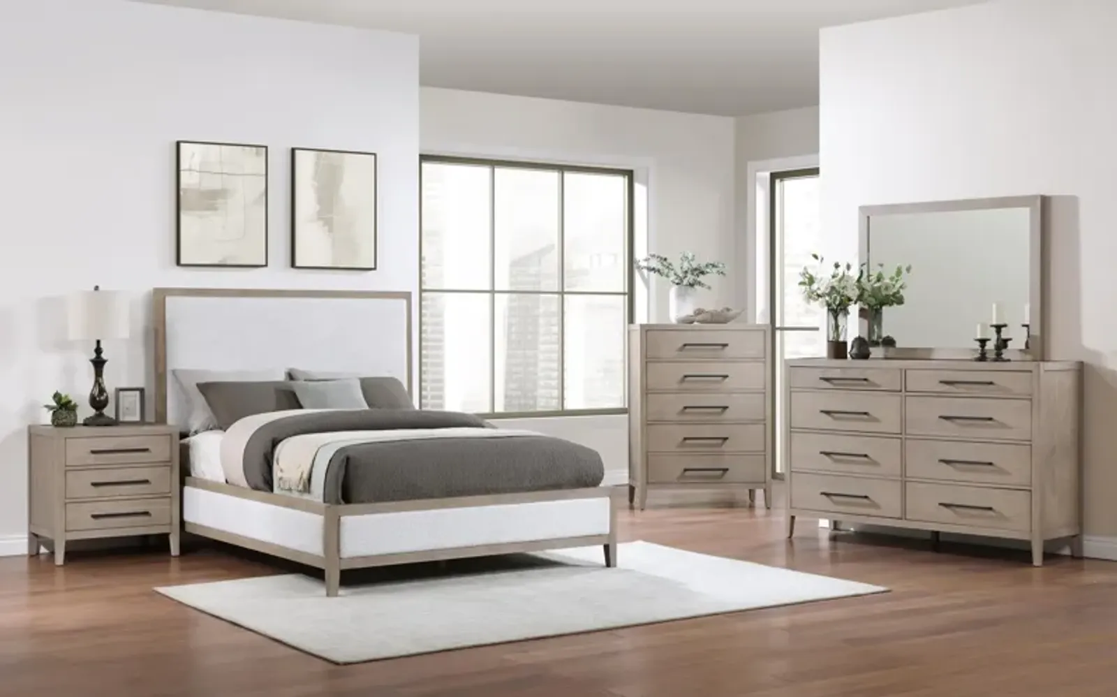 Colette 5-Piece King Upholstered Bedroom Set