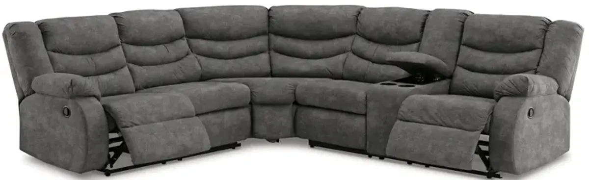 Partymate 2-Piece Reclining Sectional with Console