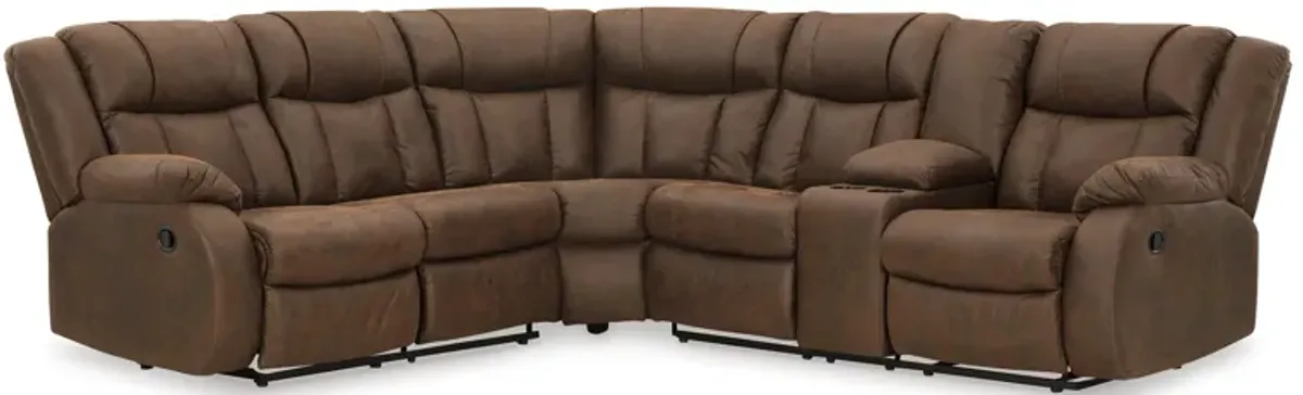 Trail Boys 2-Piece Reclining Sectional with Console