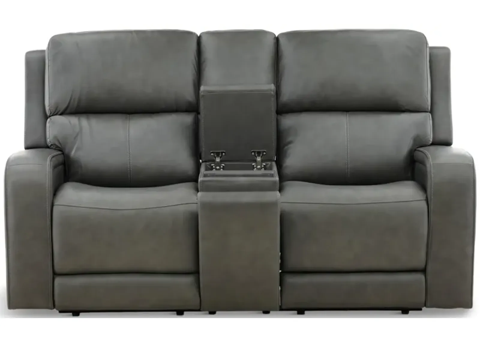 Winslow Leather Power Reclining Console Loveseat