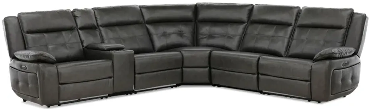 Afton 6-Piece Power Reclining Sectional