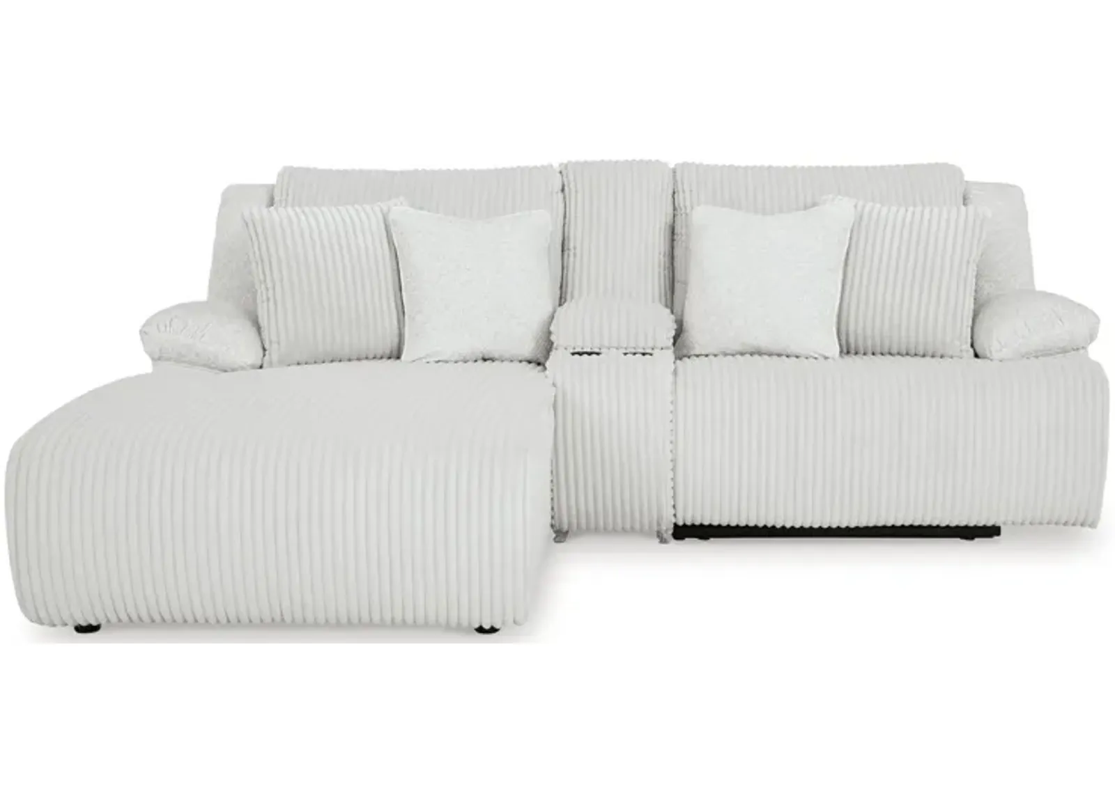 Top Tier Left Facing 3-Piece Reclining Sectional Sofa with Chaise