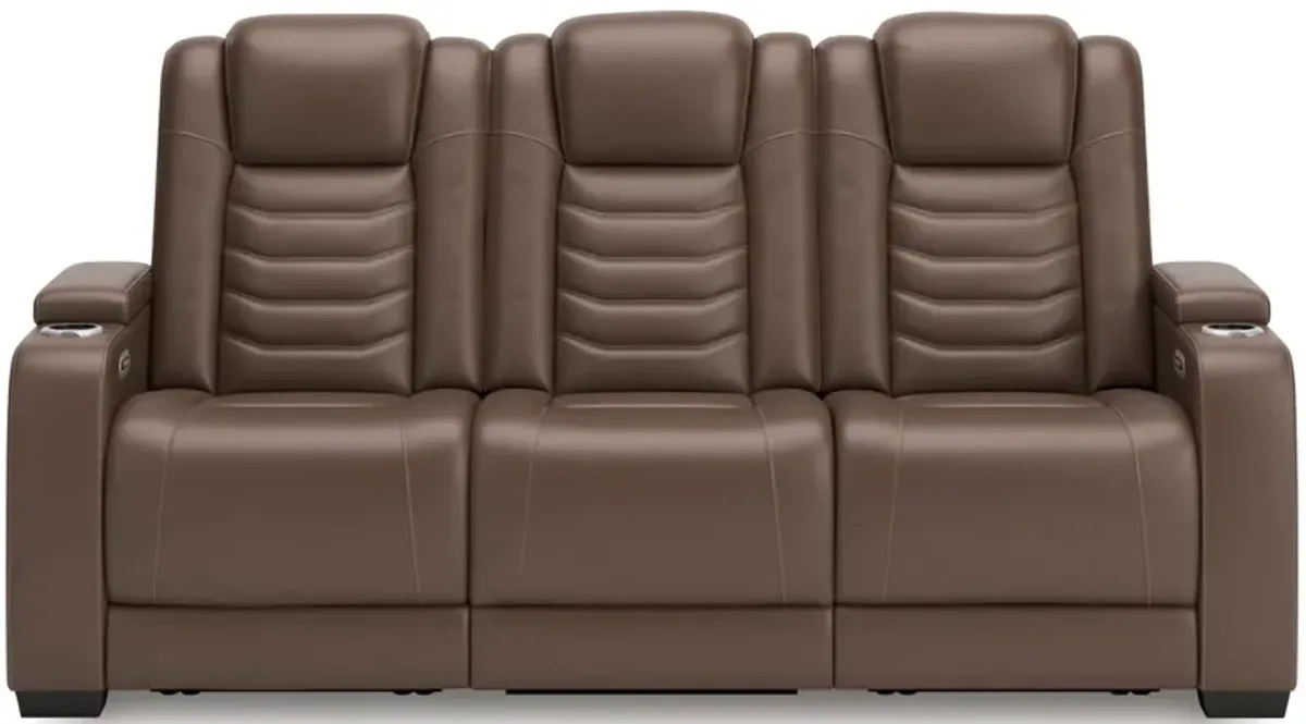 High Impact Leather Power Reclining Sofa