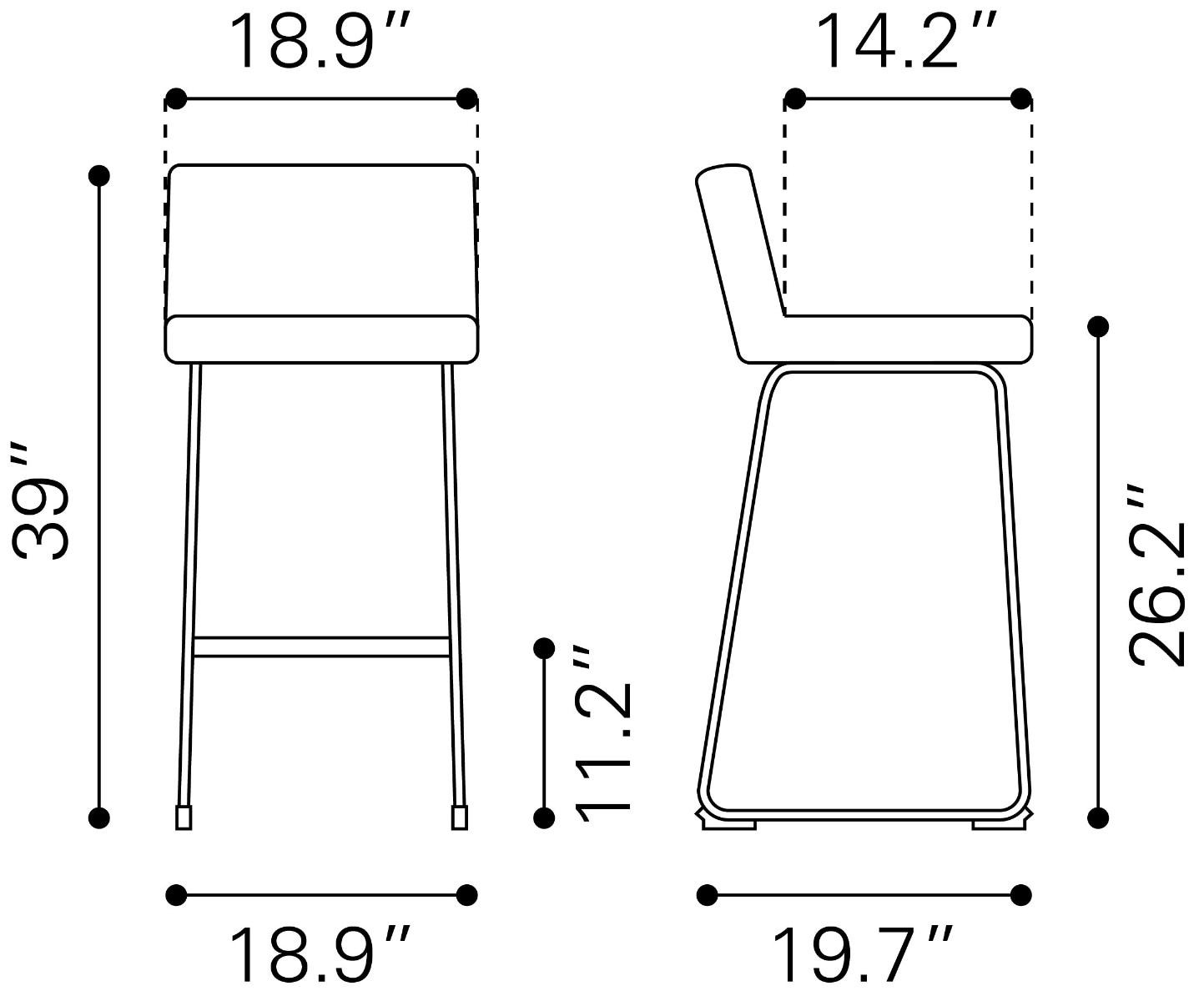 Pago Barstool (Set of 2)