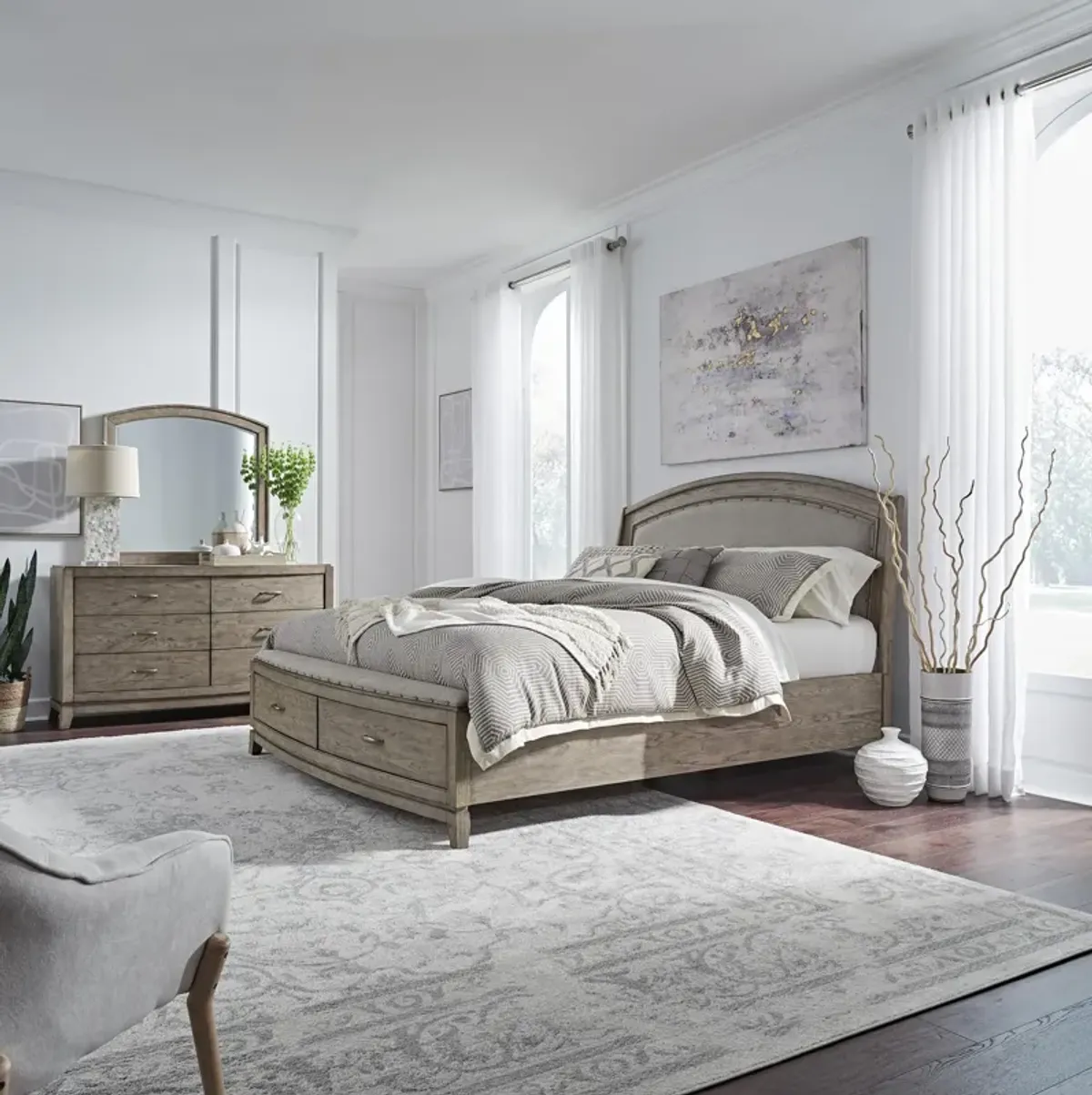 Camilla 3-Piece King Upholstered Storage Bedroom Set