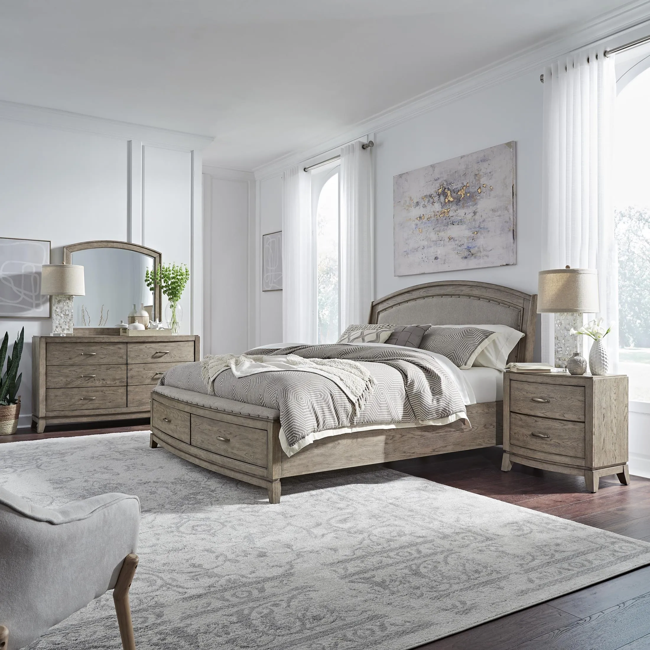 Camilla 5-Piece Queen Upholstered Storage Bedroom Set