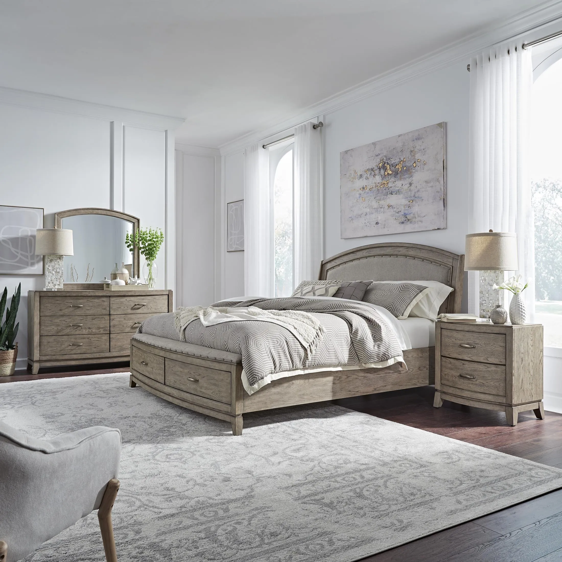 Camilla 5-Piece King Upholstered Storage Bedroom Set