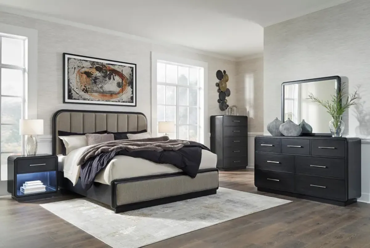 Rowanbeck 5-Piece Queen Upholstered Panel Bedroom Set