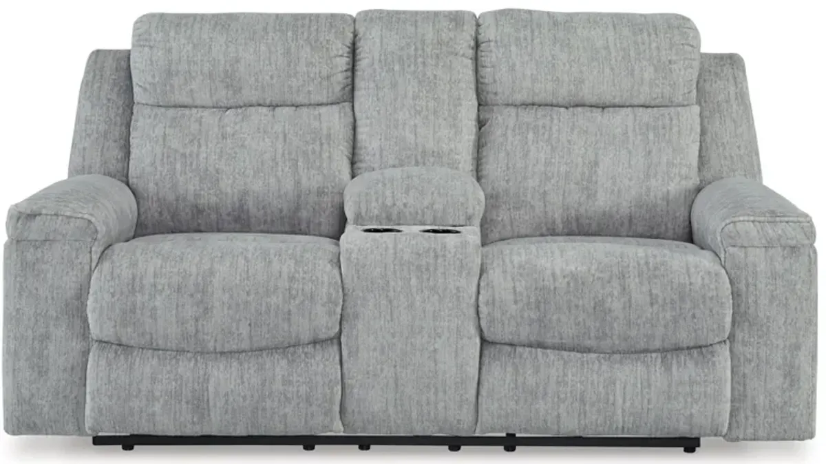 Buntington Reclining Console Loveseat by Levin Furniture & Mattress