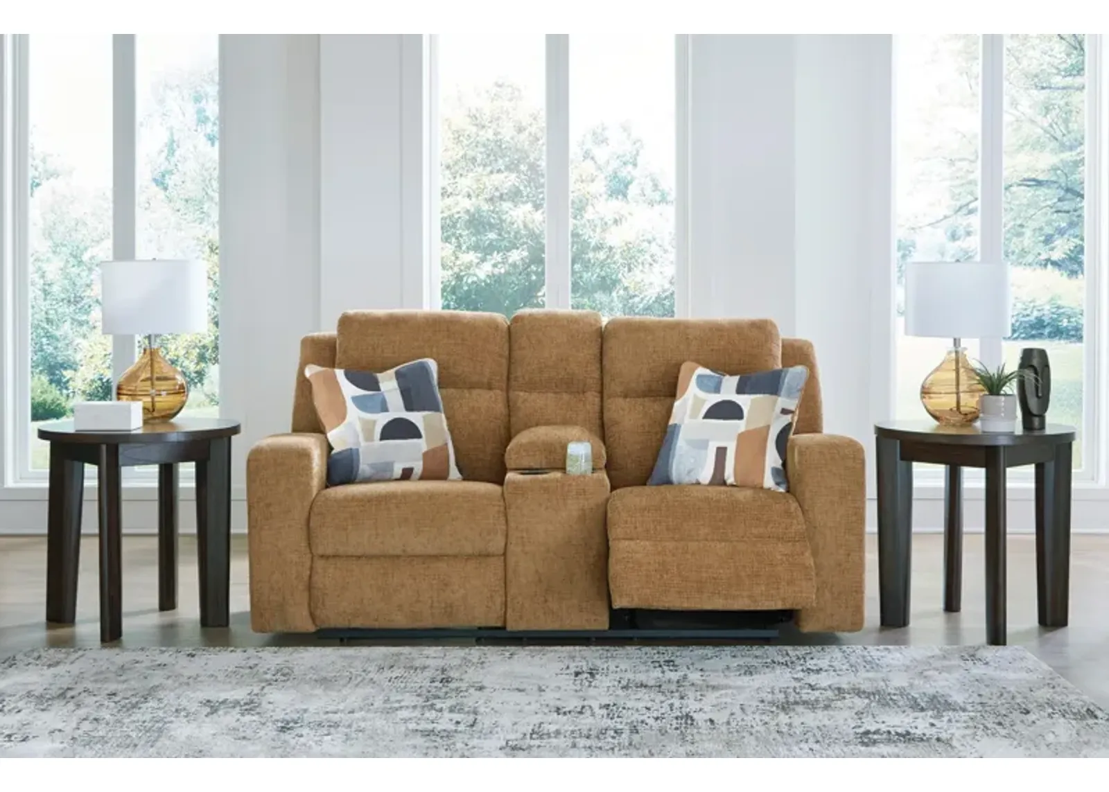 Kanlow Reclining Console Loveseat