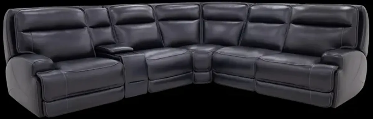 Maverick 6-Piece Leather Power Reclining Sectional