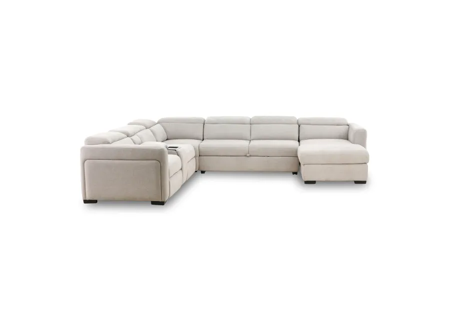 Tuscany 6-Piece Power Reclining Sleeper Sectional with Chaise