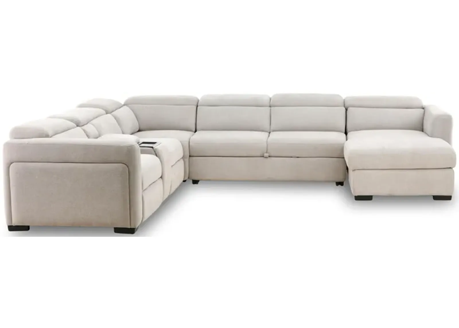 Tuscany 6-Piece Power Reclining Sleeper Sectional with Chaise