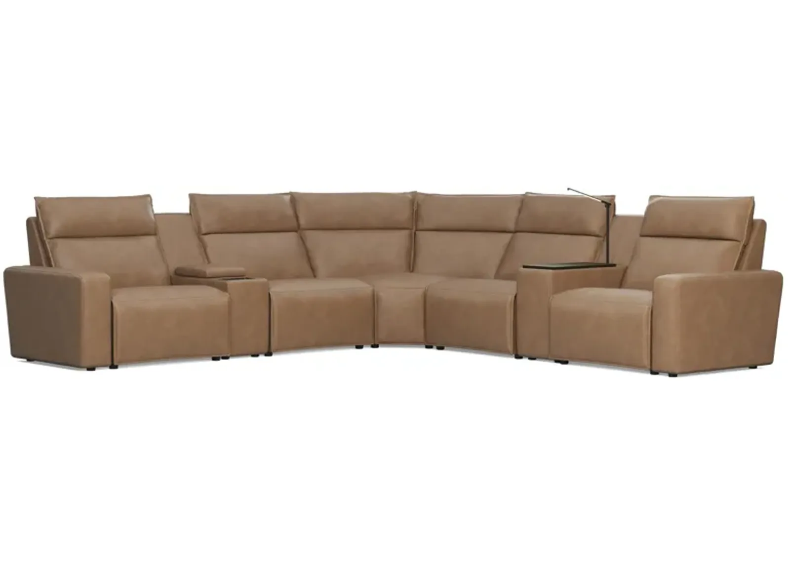 Modular Two 7-Piece Console Sectional - Saddle