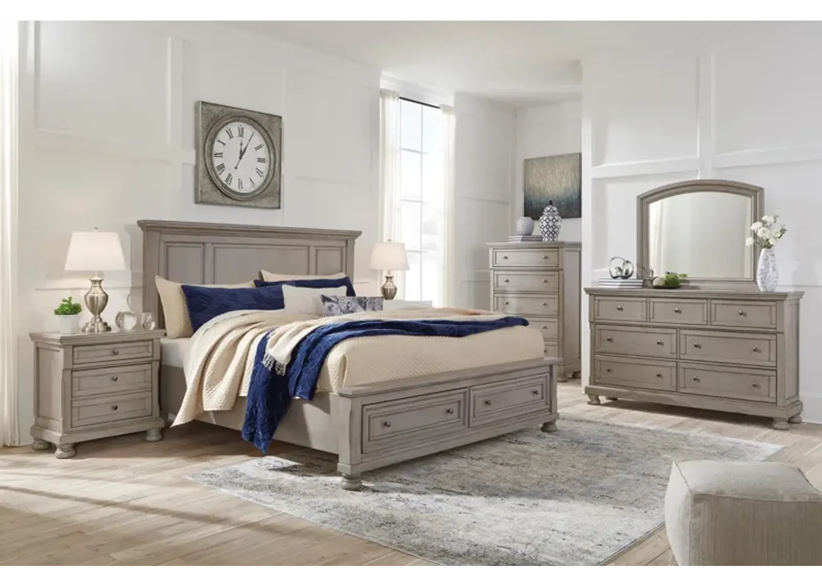 Lettner 5-Piece Queen Sleigh Storage Bedroom Set