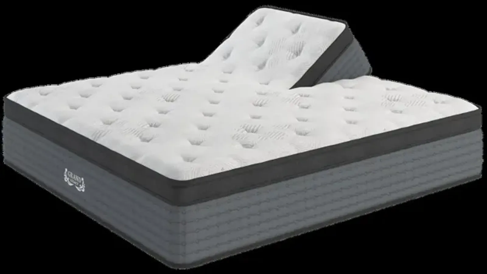 Grand Legacy Hybrid Ultra Plush Split Queen Mattress and Individual Sleep Technology Adjustable Base