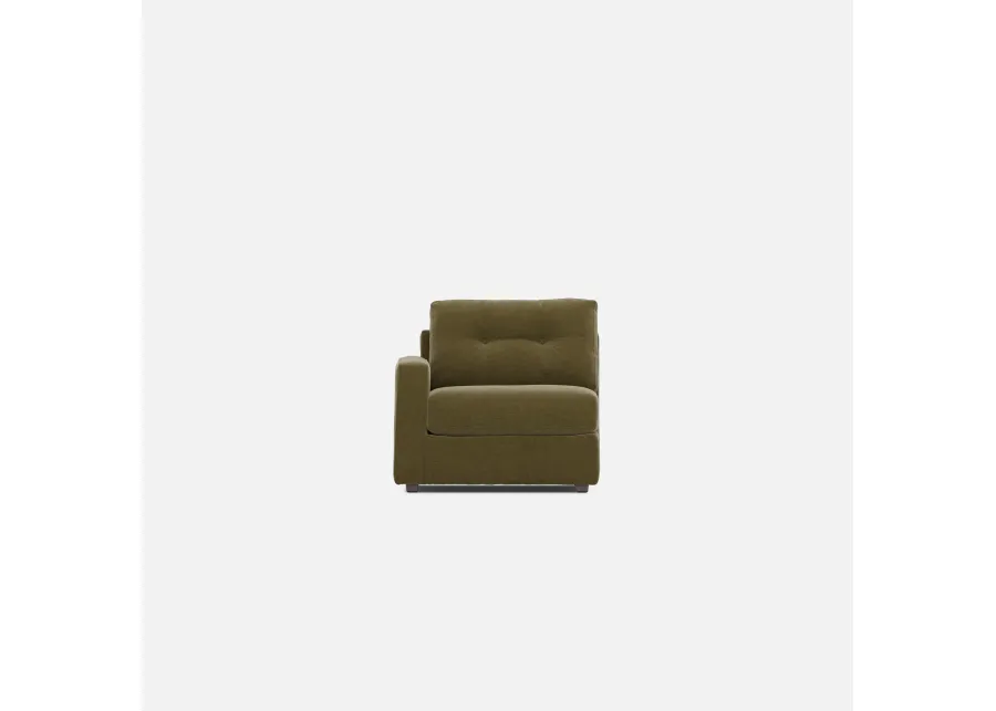 Modular One Left Arm Facing Chair - Moss