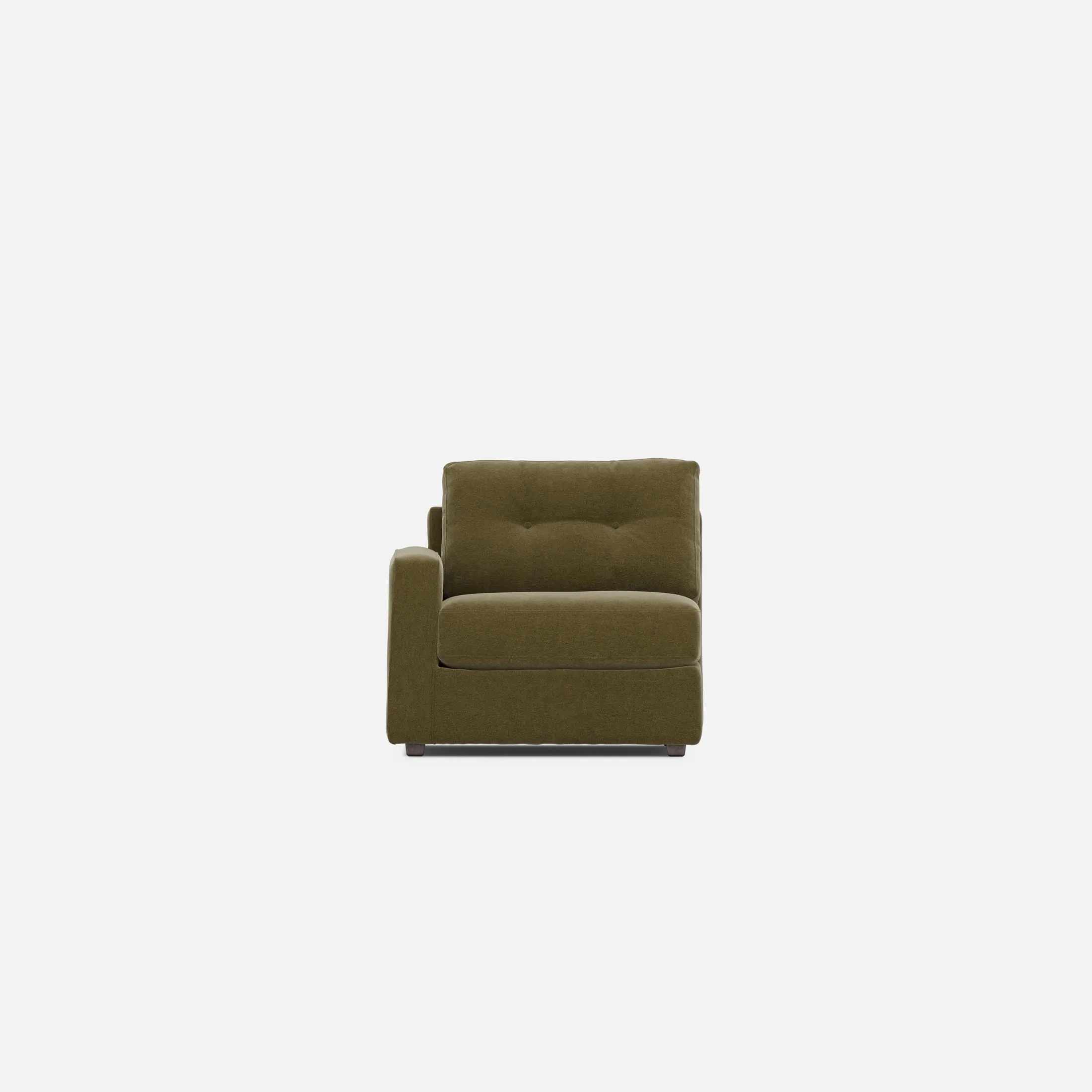 Modular One Left Arm Facing Chair - Moss