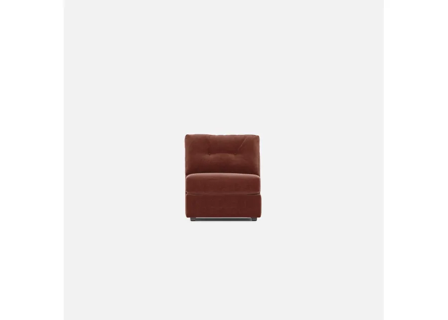 Modular One Armless Chair - Merlot