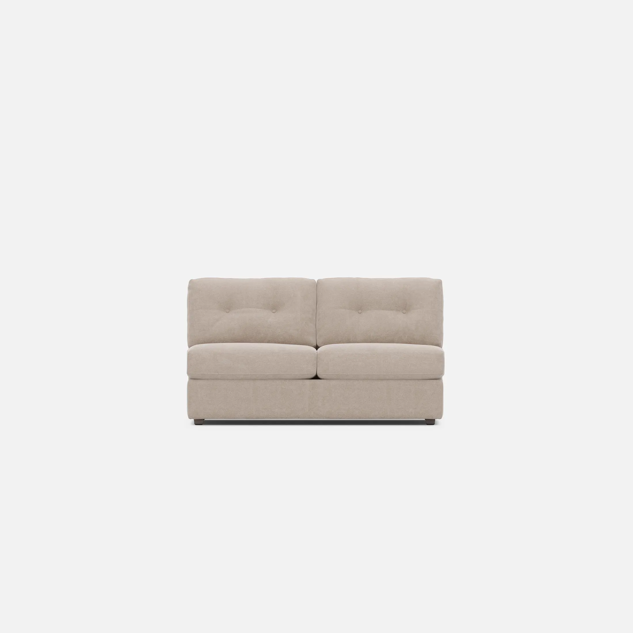 Modular One Armless Full Innerspring Sleeper Sofa - Stone