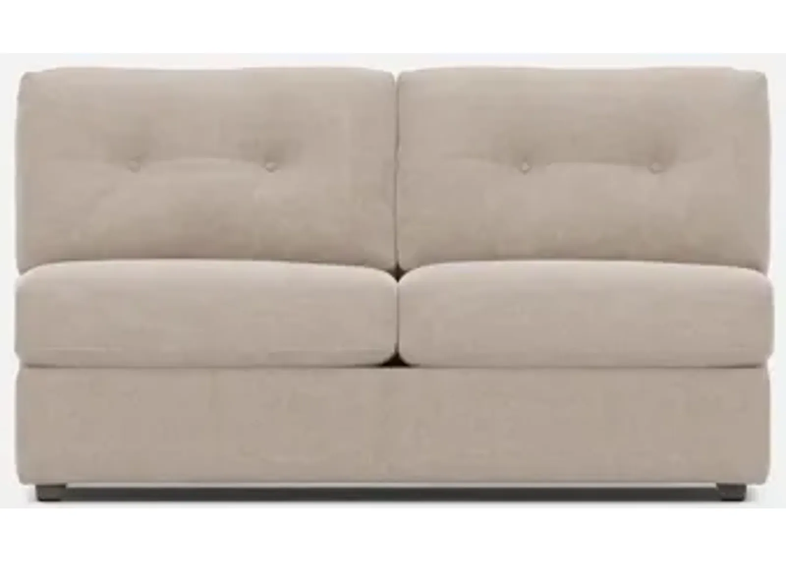 Modular One Armless Full Memory Foam Sleeper Sofa - Stone