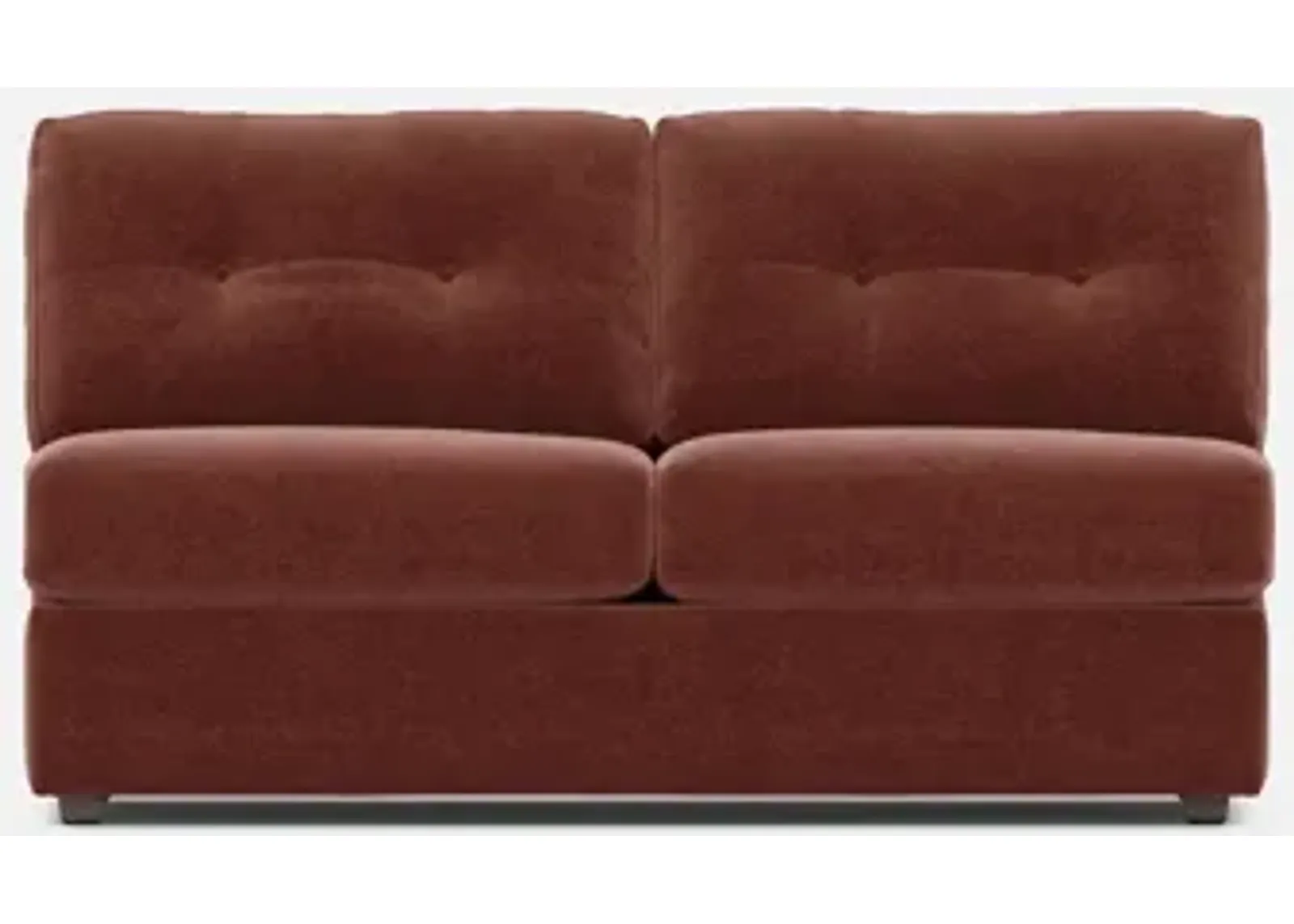 Modular One Armless Full Innerspring Sleeper Sofa - Merlot