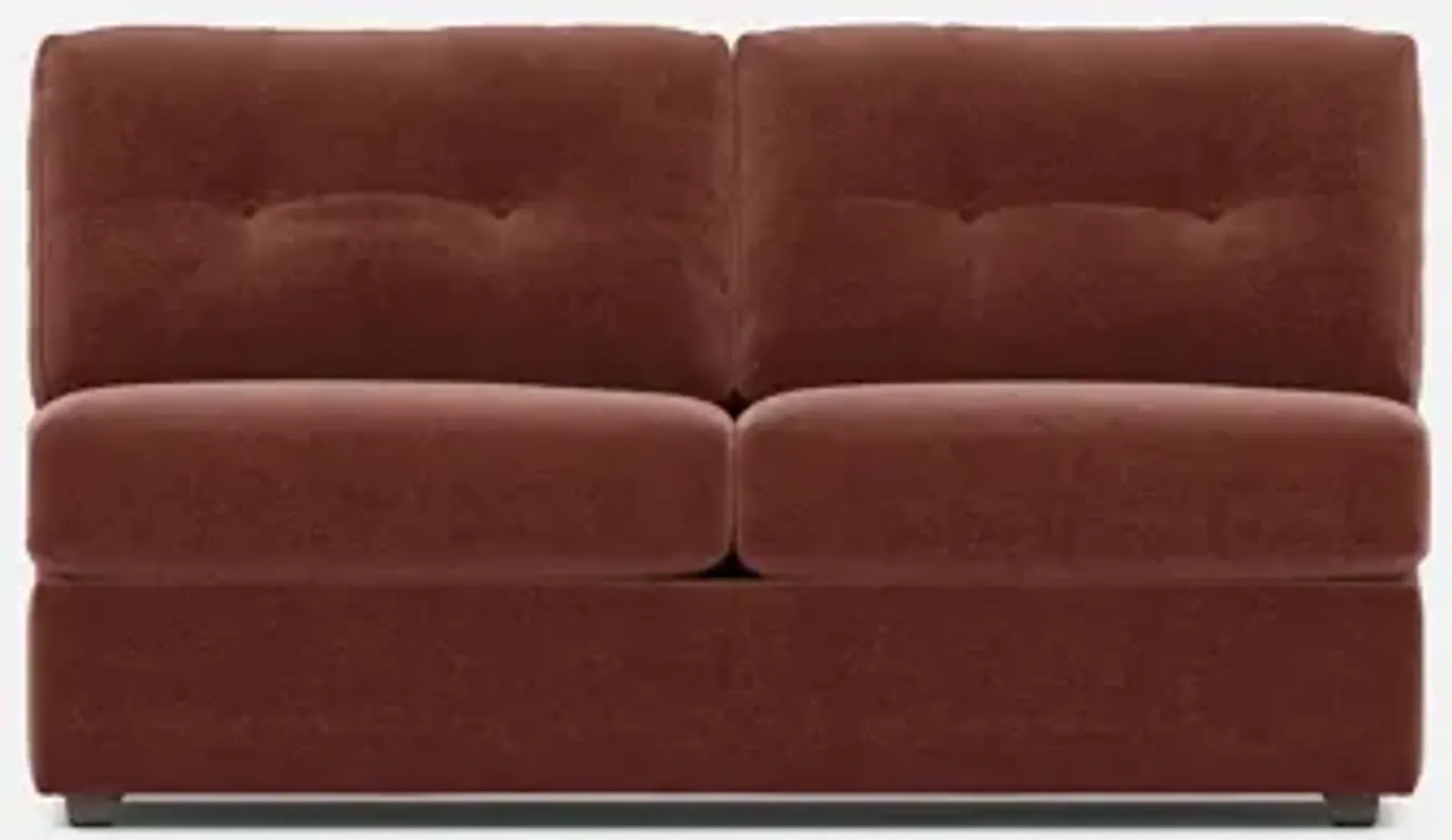 Modular One Armless Full Innerspring Sleeper Sofa - Merlot