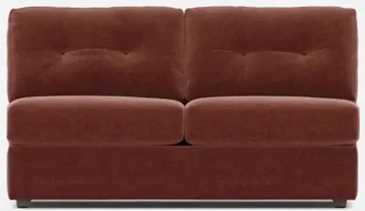 Modular One Armless Full Memory Foam Sleeper Sofa - Merlot