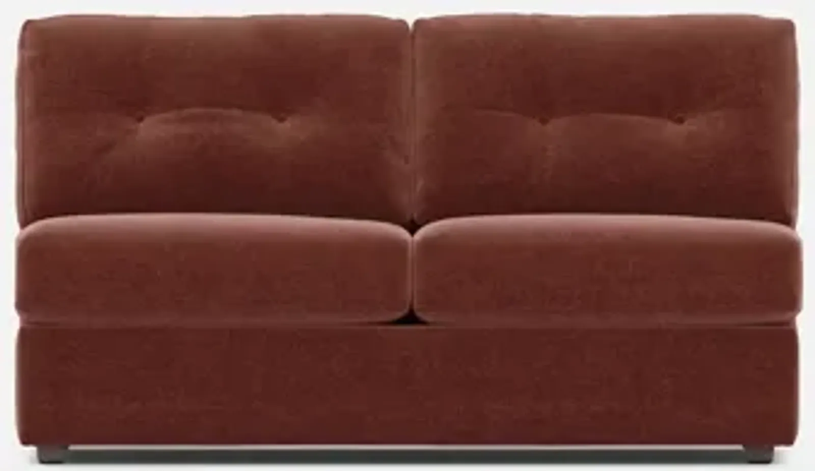 Modular One Armless Full Memory Foam Sleeper Sofa - Merlot