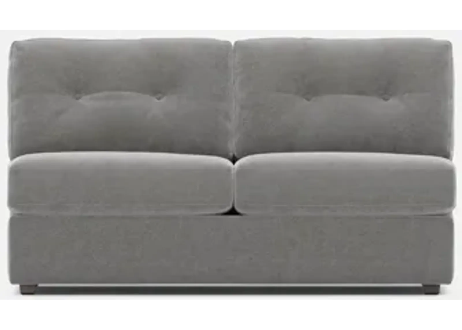 Modular One Armless Full Memory Foam Sleeper Sofa - Granite