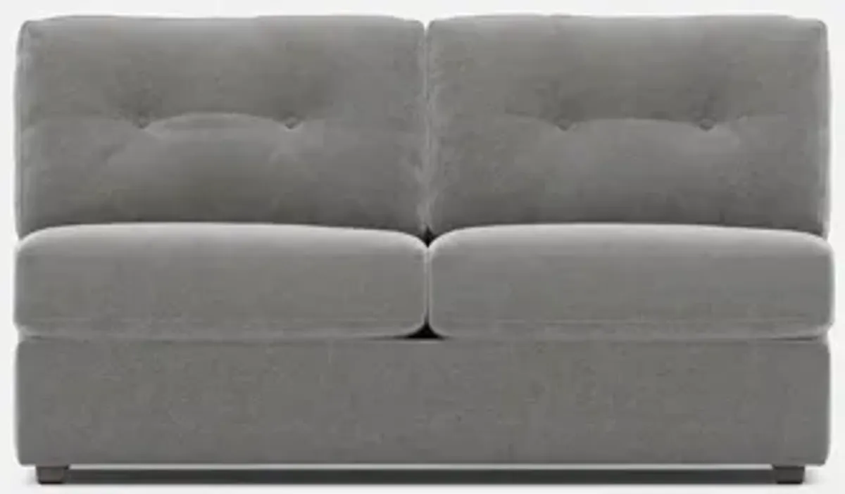 Modular One Armless Full Memory Foam Sleeper Sofa - Granite