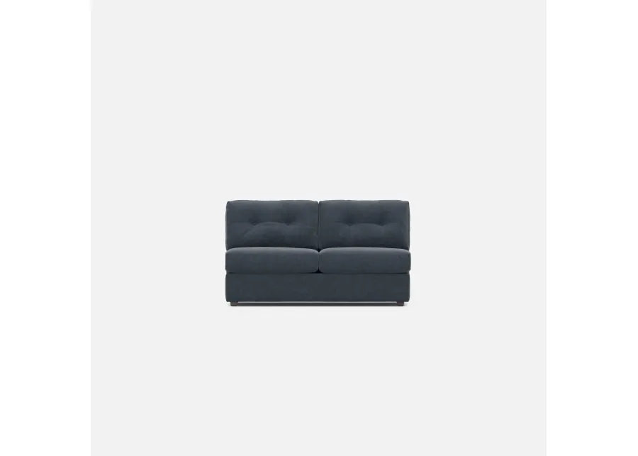 Modular One Armless Full Innerspring Sleeper Sofa - Navy