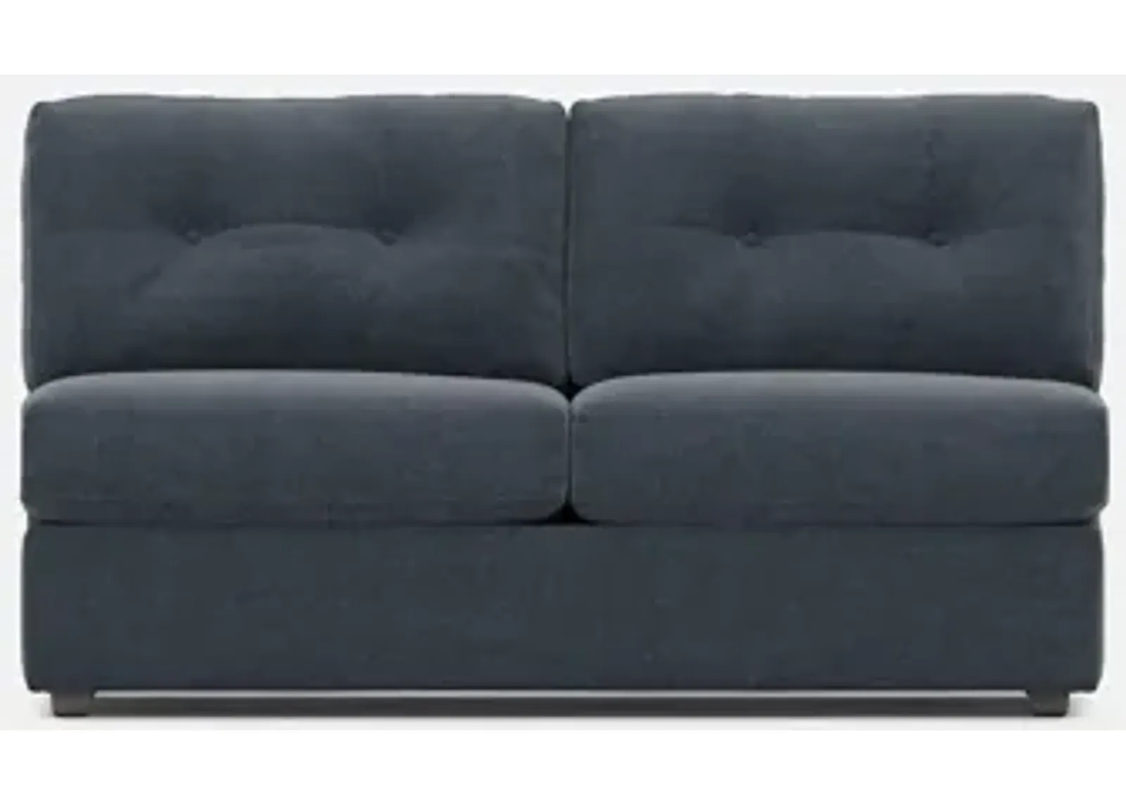 Modular One Armless Full Memory Foam Sleeper Sofa - Navy