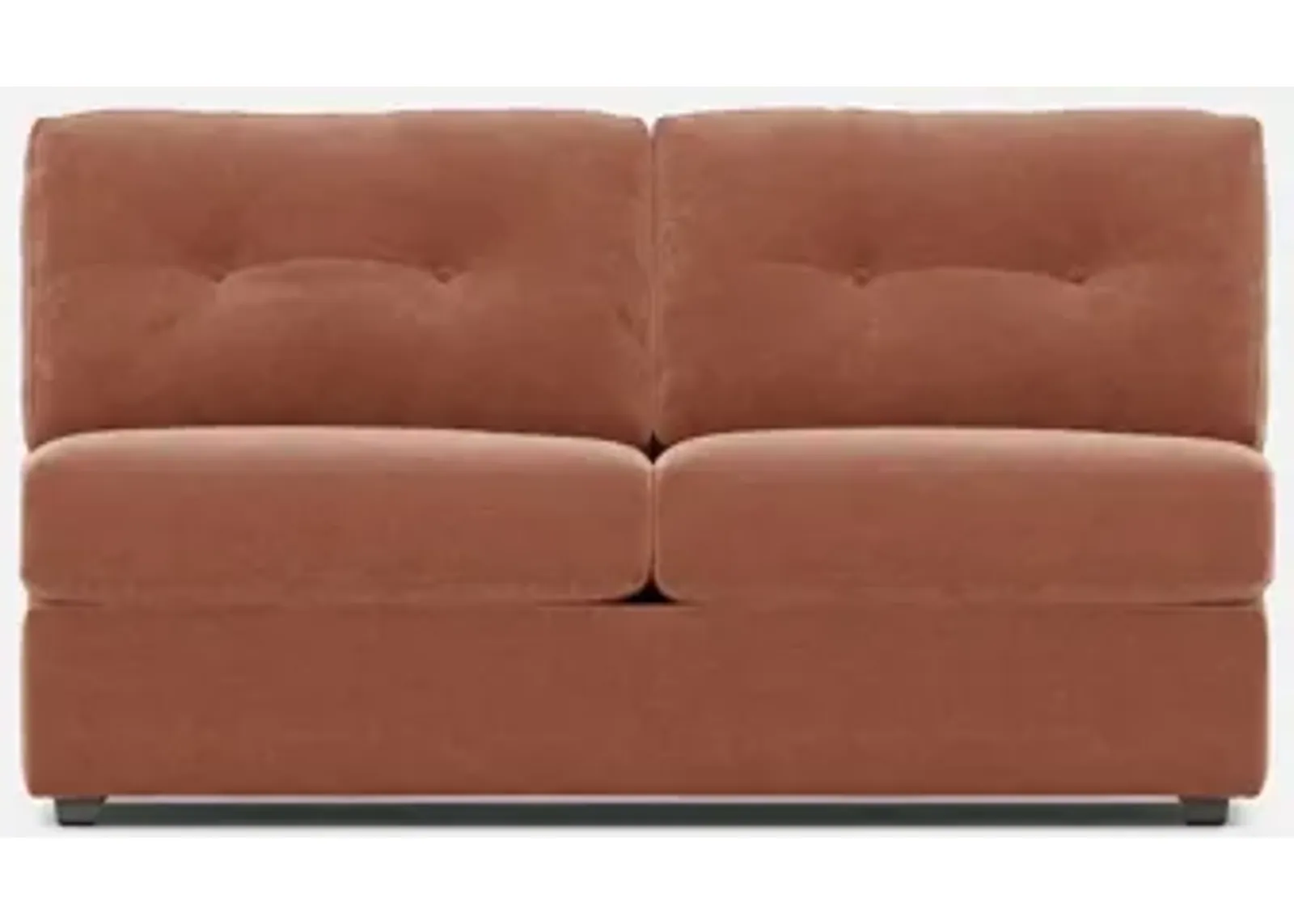 Modular One Armless Full Innerspring Sleeper Sofa - Cantaloupe