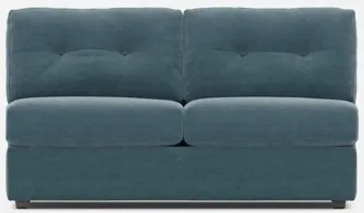 Modular One Armless Full Innerspring Sleeper Sofa - Teal