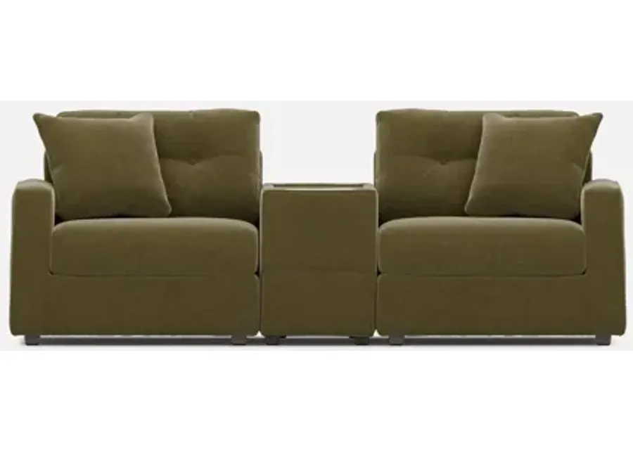 Modular One 3-Piece Console Loveseat - Moss