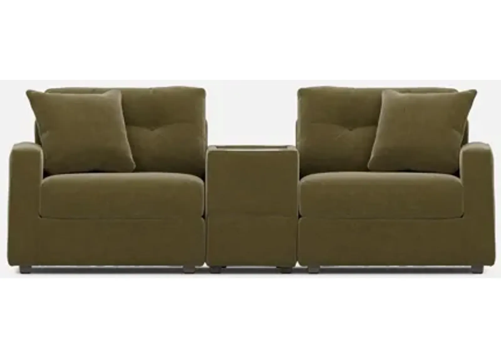 Modular One 3-Piece Console Loveseat - Moss