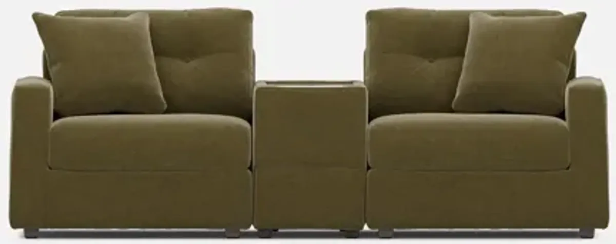 Modular One 3-Piece Console Loveseat - Moss