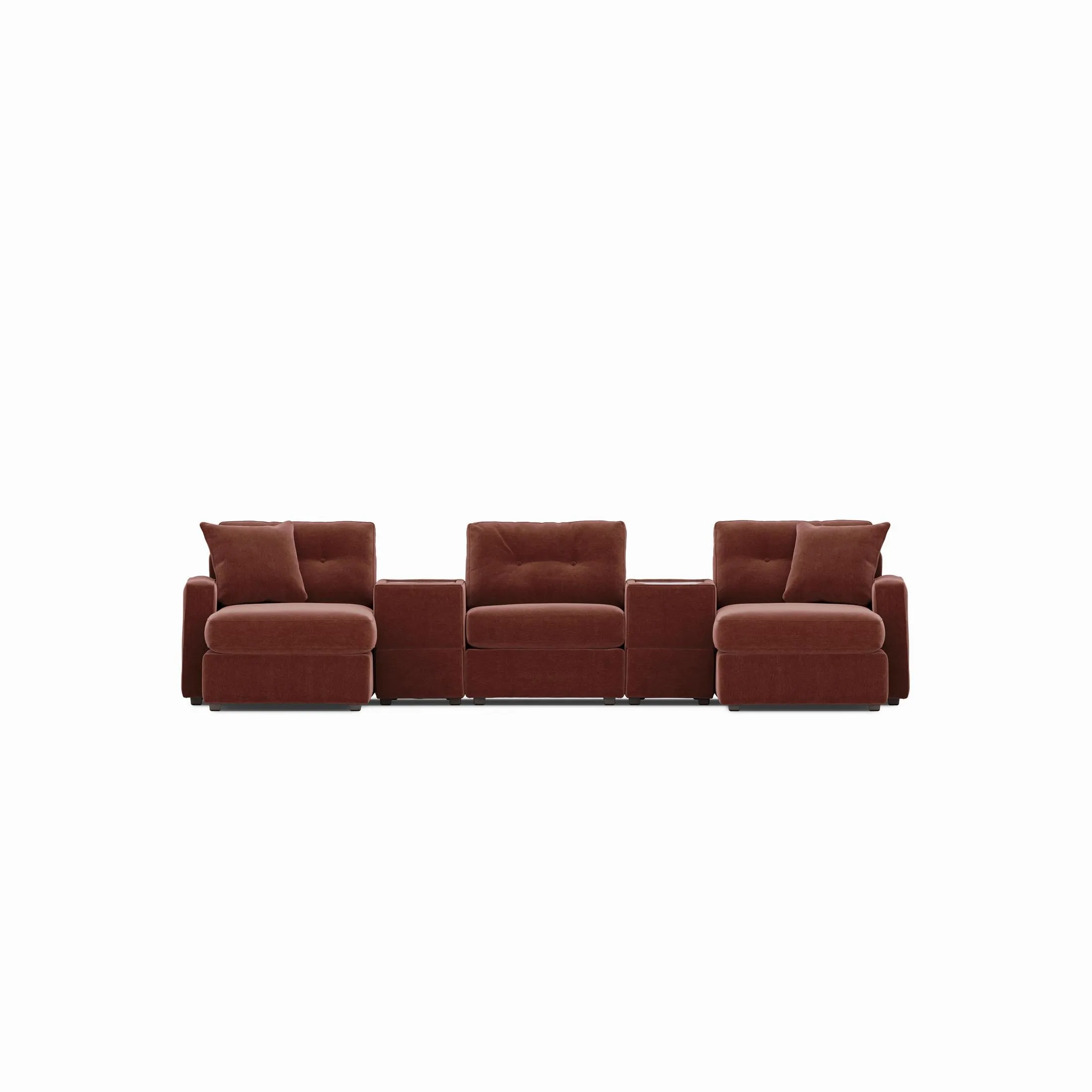 Modular One 5-Piece Sectional with Dual Chaise - Merlot