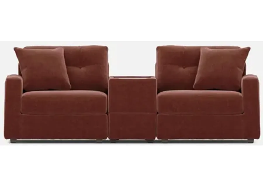 Modular One 3-Piece Console Loveseat - Merlot