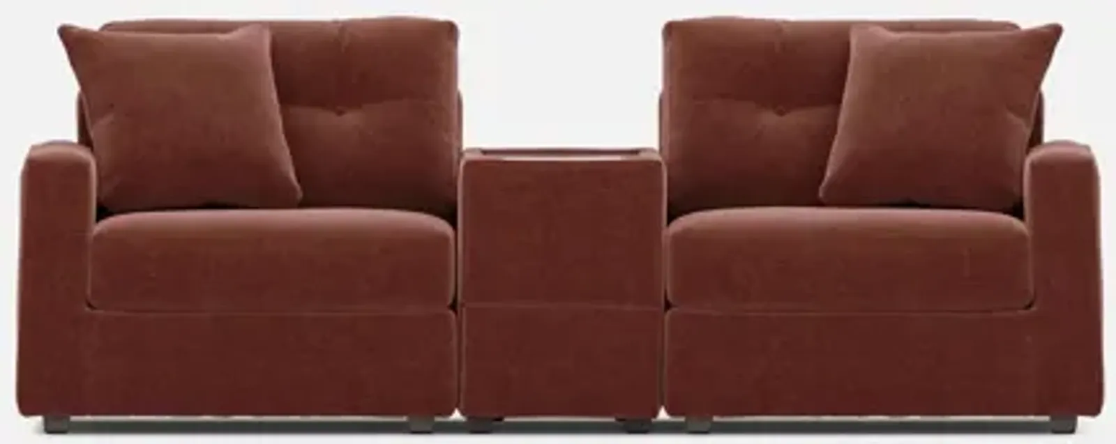 Modular One 3-Piece Console Loveseat - Merlot