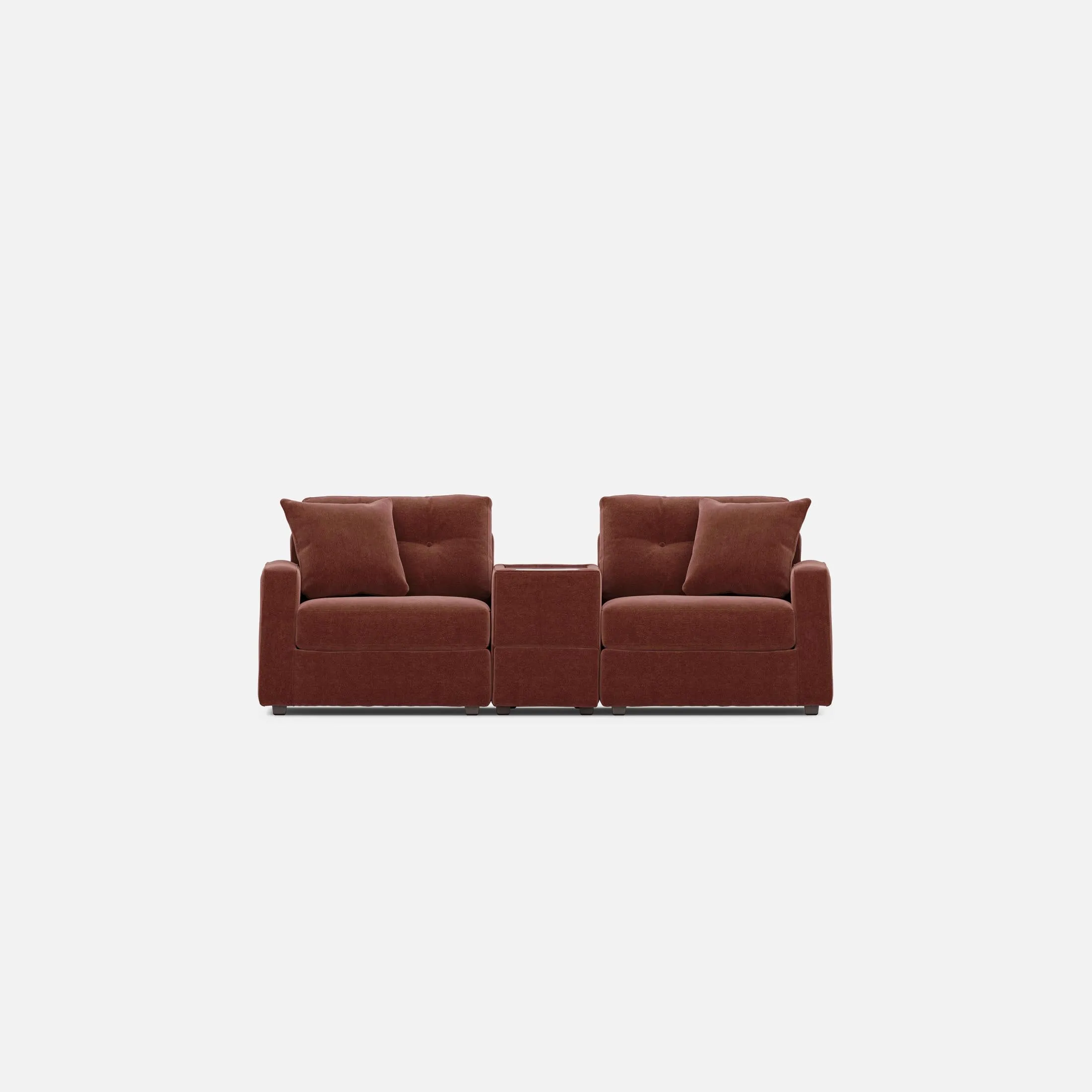 Modular One 3-Piece Console Loveseat - Merlot