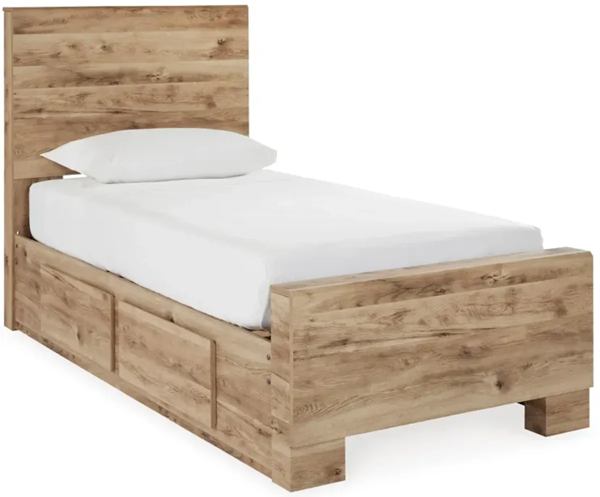 Hyanna Twin Panel Bed with 1 Side Storage