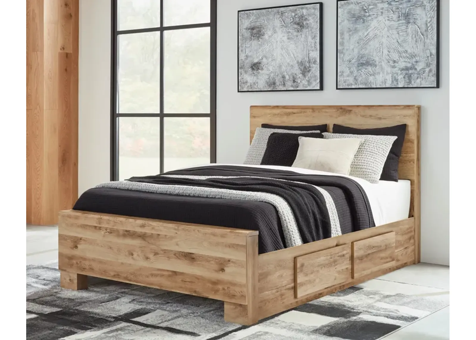 Hyanna Queen Panel Bed with 2 Side Storage