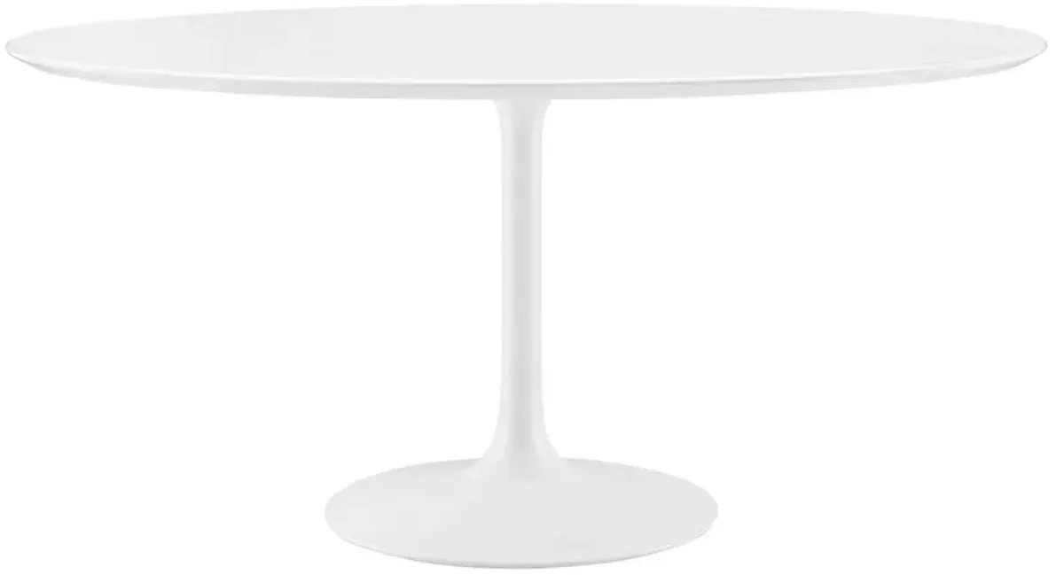 Lippa Round 60" Dining Table by Modway Faux Marble / White